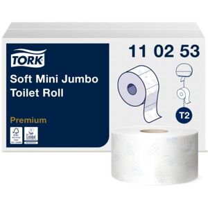 TORK Papier toilette en mini rouleau Jumbo, 2 plis, blanc - Publicité