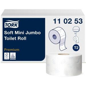 Papier toilette en mini rouleau Jumbo, 2 plis, blanc