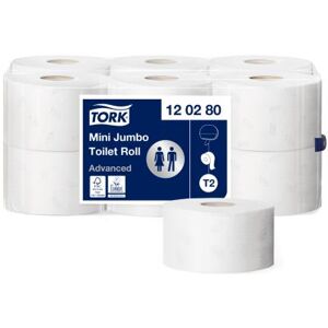 TORK Papier toilette en mini rouleau Jumbo, 2 couches, blanc - Publicité