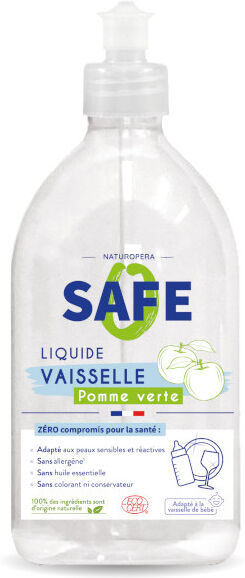 Safe Liquide Vaisselle Pomme Verte Bio 500ml