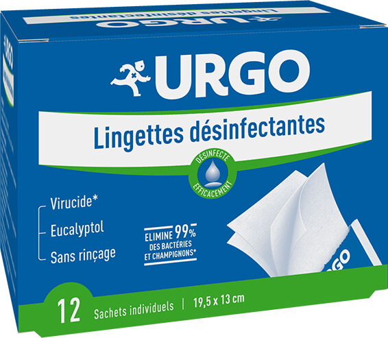 Urgo Lingettes Désinfectantes Sachet Individuel 12 unités