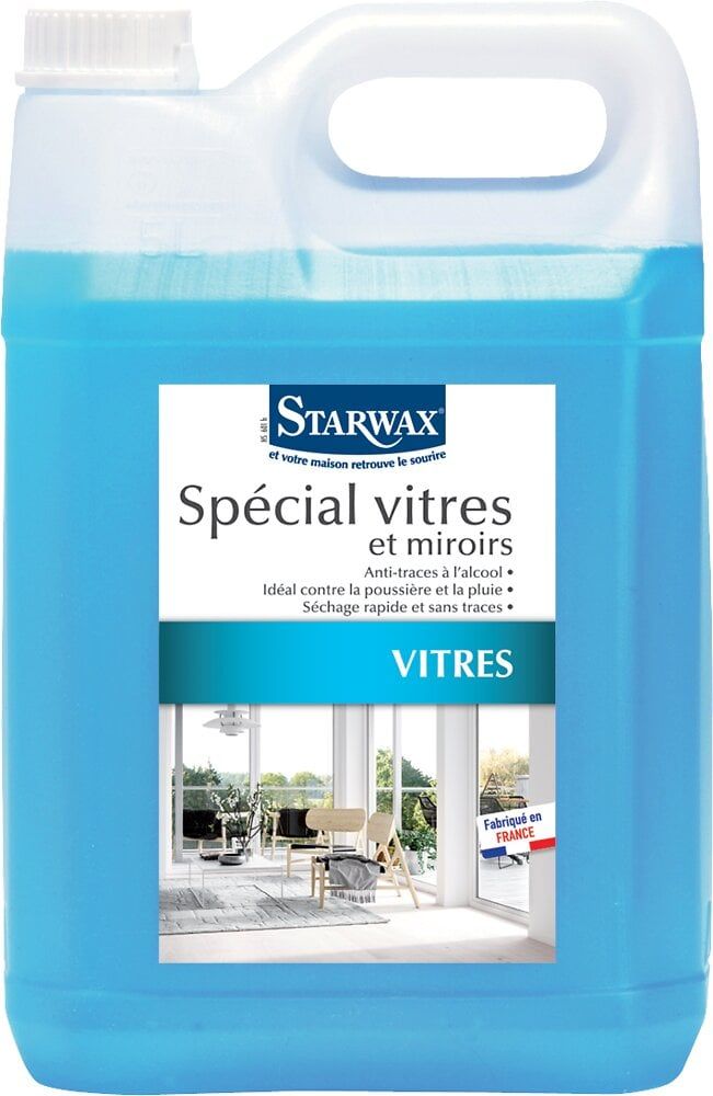 Nettoyant spécial vitres anti-traces à l'alcool Starwax 5L