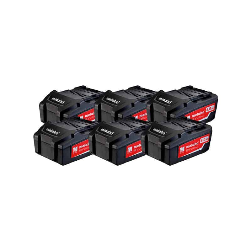 METABO Pack 6 batteries Li-Power 18V 4.0Ah- 625151000