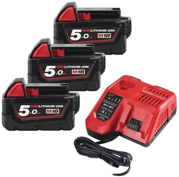 MILWAUKEE Pack M18 NRG-503 18V 3x5.0Ah RedLithium-Ion - 4933451423