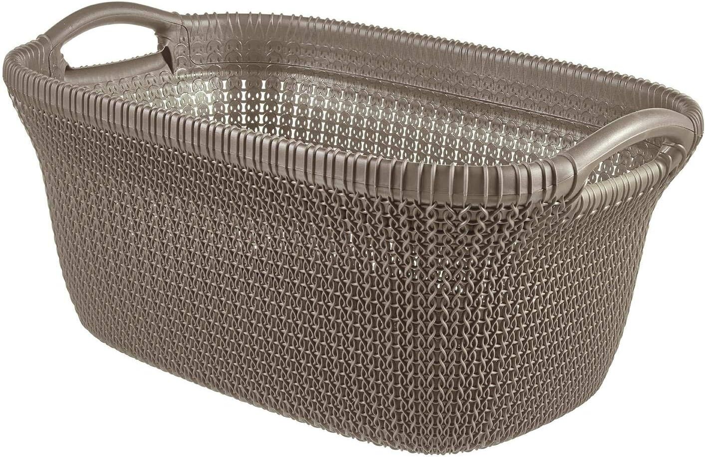 Curver KNIT 40L Panier a linge 60 x 27 x 39 cm, marron 03677-X59