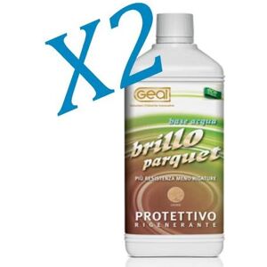 Protettivo - Rigenerante per legno dona lucentezza 2X1Lt Geal BRILLO PARQUET