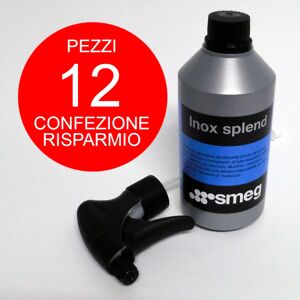 Ⓜ️🔵🔵🔵👌 Smeg Home Care INOX-SP x12 - Pulitore spray igienizzante per superfici in acc