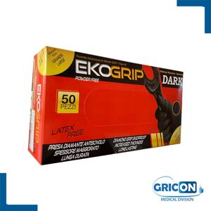 Gardening Eko Grip Dark Guanti in Nitrile Spessorati Neri - XXL