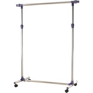 Homcom Stender Appendiabiti Larghezza e altezza regolabili con Ruote in Acciaio Inox 160 x 170cm