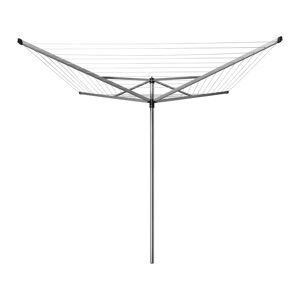Brabantia Stendibiancheria da esterno ad ombrello  Topspinner 50m + Tubo da cemento in alluminio L 189 cm grigio / argento