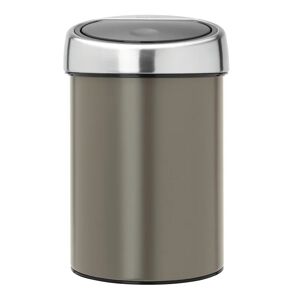 Brabantia Cestino da bagno manuale  touch bin, 3 litri, appendibile  grigio 3 Lin acciaio