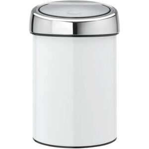 Brabantia Cestino da bagno manuale touch bin  bianco 3 Lin acciaio