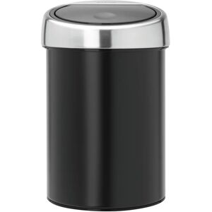 Brabantia Cestino da bagno manuale touch bin  nero 3 Lin acciaio