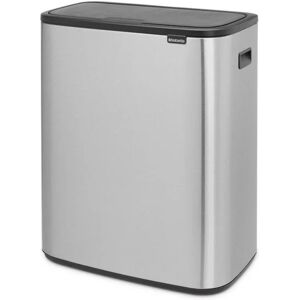 Brabantia Pattumiera per raccolta differenziata Bo Touch  manuale grigio inox 60 L