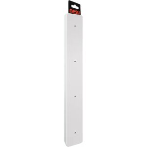 Leroy Merlin Appendiabiti da avvitare  HBASE44BL in plastica bianco opaco 4 ganci L 48.5 x H 5 cm