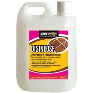 Impercot Disinfosf Detergente Disincrostante 1 Lt Per Gres Porcellanato, Ceramica, Cotto E Pietre