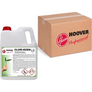 Hoover Scatola 4 detergenti igienizzanti concentrato Clor Igien 3 litri