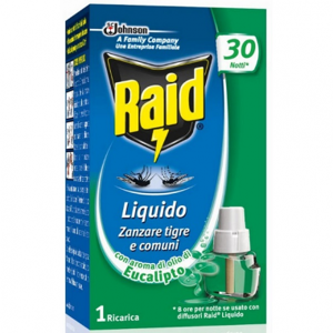 Ricarica Liquida All'Eucalipto Per Diffusore Raid Liquido Elettrico Antizanzare 21 Ml