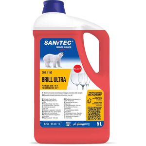 Brill Ultra Brillantante Per Lavastoviglie Per Acque Dure Sanitec 5 L