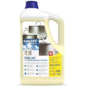 Stovil Fast Detergente Alcalino 2 Azioni Sanitec Tutte Le Durezze Dell'Acqua 5 L