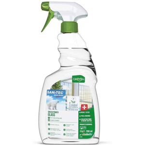 Green Power Glass Spray Vetri Antialone Ecologico Sanitec 750 Ml