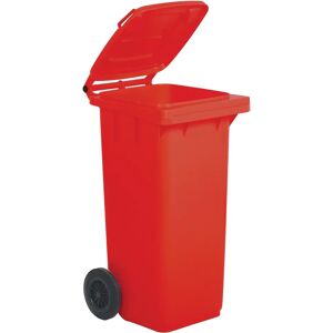 Tecnomat BIDONE CARRELLATO MOBILPLASTIC 120 l  ROSSO CON COPERCHIO