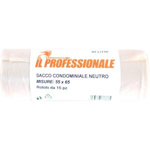 Tecnomat SACCO PATTUMIERA NEUTRO 55x65 cm 15 PEZZI IN LDPE ANTIGOCCIA