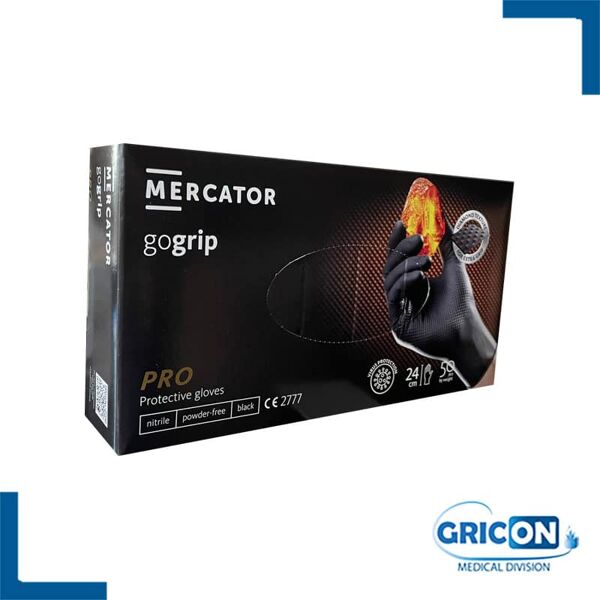 mercator gogrip guanti in nitrile spessorati neri - xxl