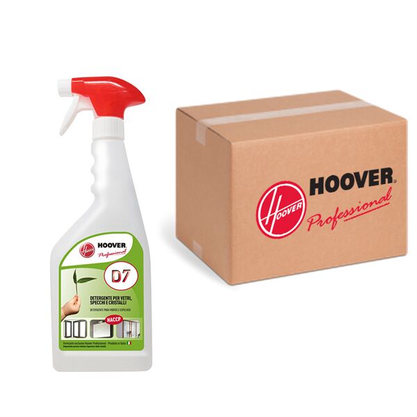 hoover scatola 12 detergenti per pulire vetri auto e specchi senza aloni d7 750 ml