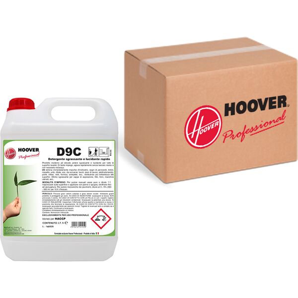 hoover scatola 4 taniche d9c detergente sgrassante lucidante rapido