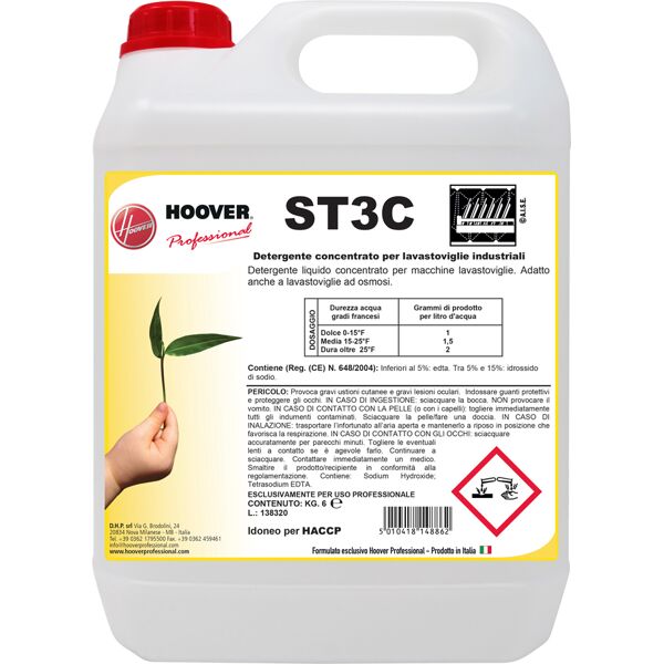 hoover st3c detersivo liquido per lavastoviglie