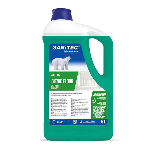 igienic floor detergente profumato mela verde per pavimenti sanitec 5 l