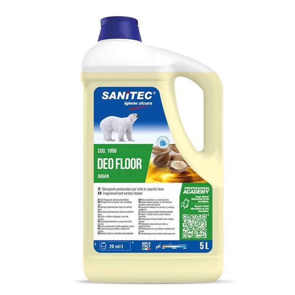 deo floor detergente profumato per superfici all'argan sanitec 5 l