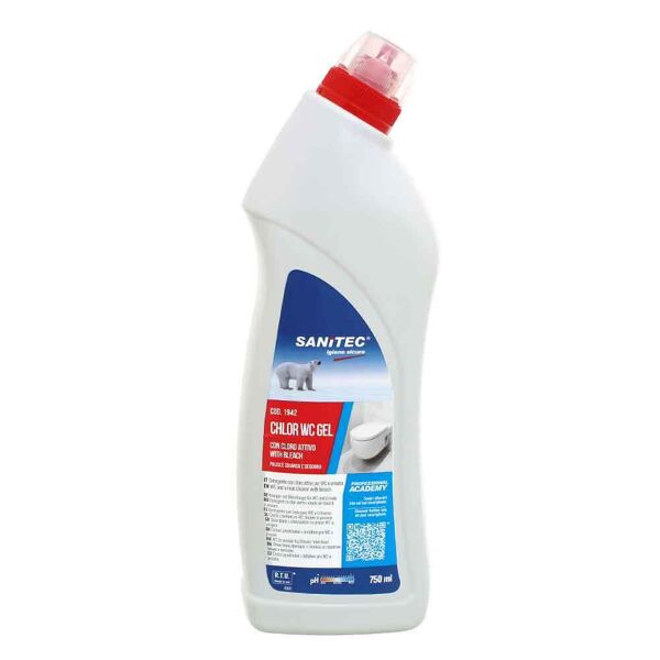 chlor wc gel detergente disincrostante con cloro attivo sanitec 750ml