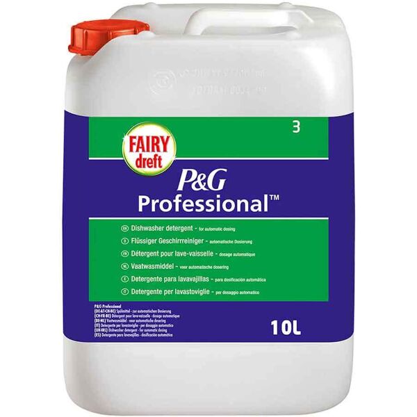 fairy professional detergente lavapiatti automatiche e lavabicchieri 10 l