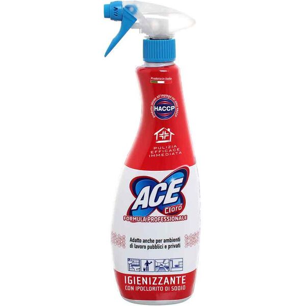 ace spray professionale detergente igienizzante con cloro attivo 750 ml h.a.c.c.p.