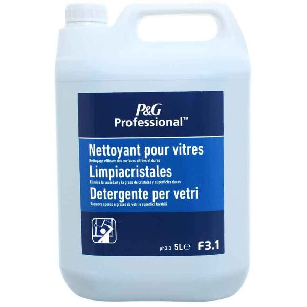 p&g professional p&g detergente professionale f3.1 per vetri e cristalli extra concentrato 5l