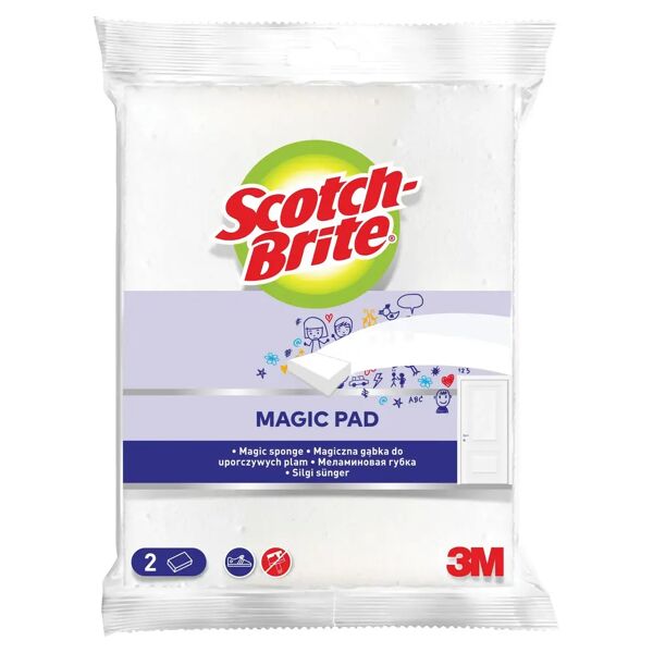 3m gomma scotchbrite cancella macchie magic pad bianca 2 pezzi