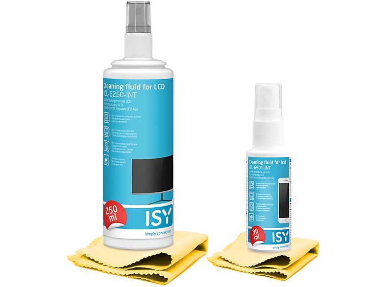 ISY SET PULIZIA SCHERMO  TV2SPRAY+2 PANNI