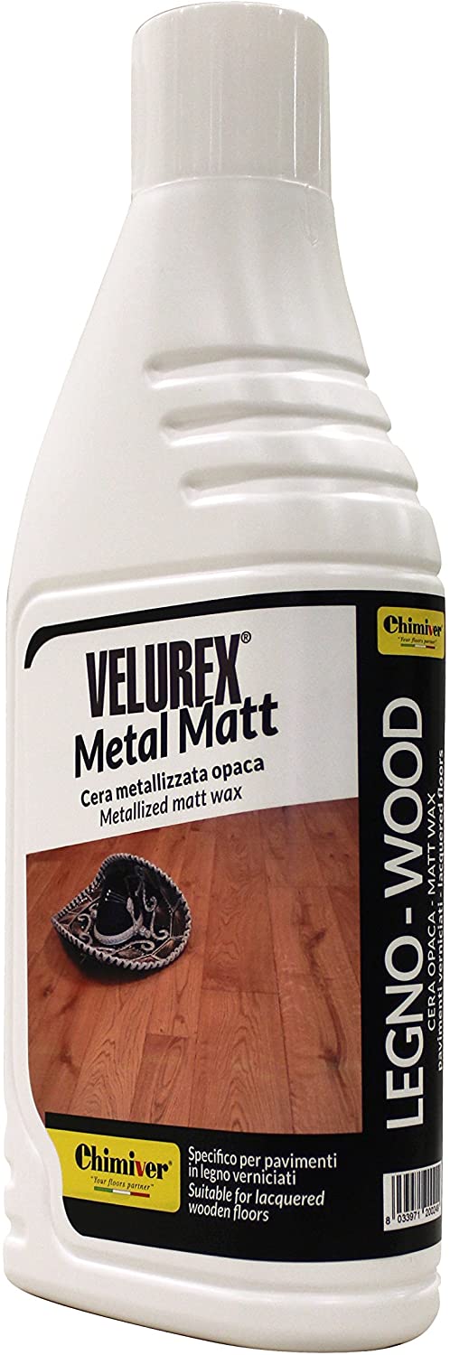 Chimiver Velurex Metal Lack/matt Cera Metallizzata Per Pavimenti Rovinati In Legno 1lt Lucida O Opaca - Opaco
