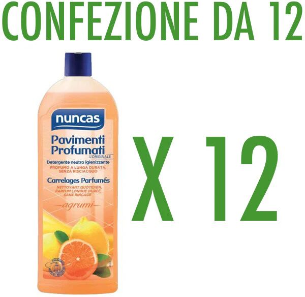 Ⓜ️🔵🔵🔵👌 Nuncas Pavimenti Profumati Agrumi x12 - Detergente neutro universale adatto a