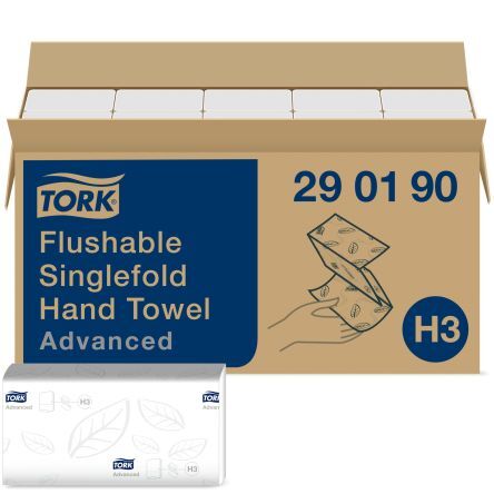 Tork Asciugamani di carta , 2 strati, 250 fogli da 115 x 230 mm (chiuso), 230 x 230 mm (aperto), 290190
