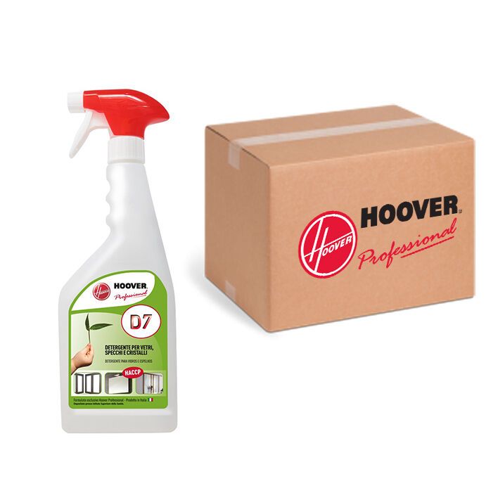 Hoover Scatola 12 detergenti per pulire vetri auto e specchi senza aloni D7 750 ml