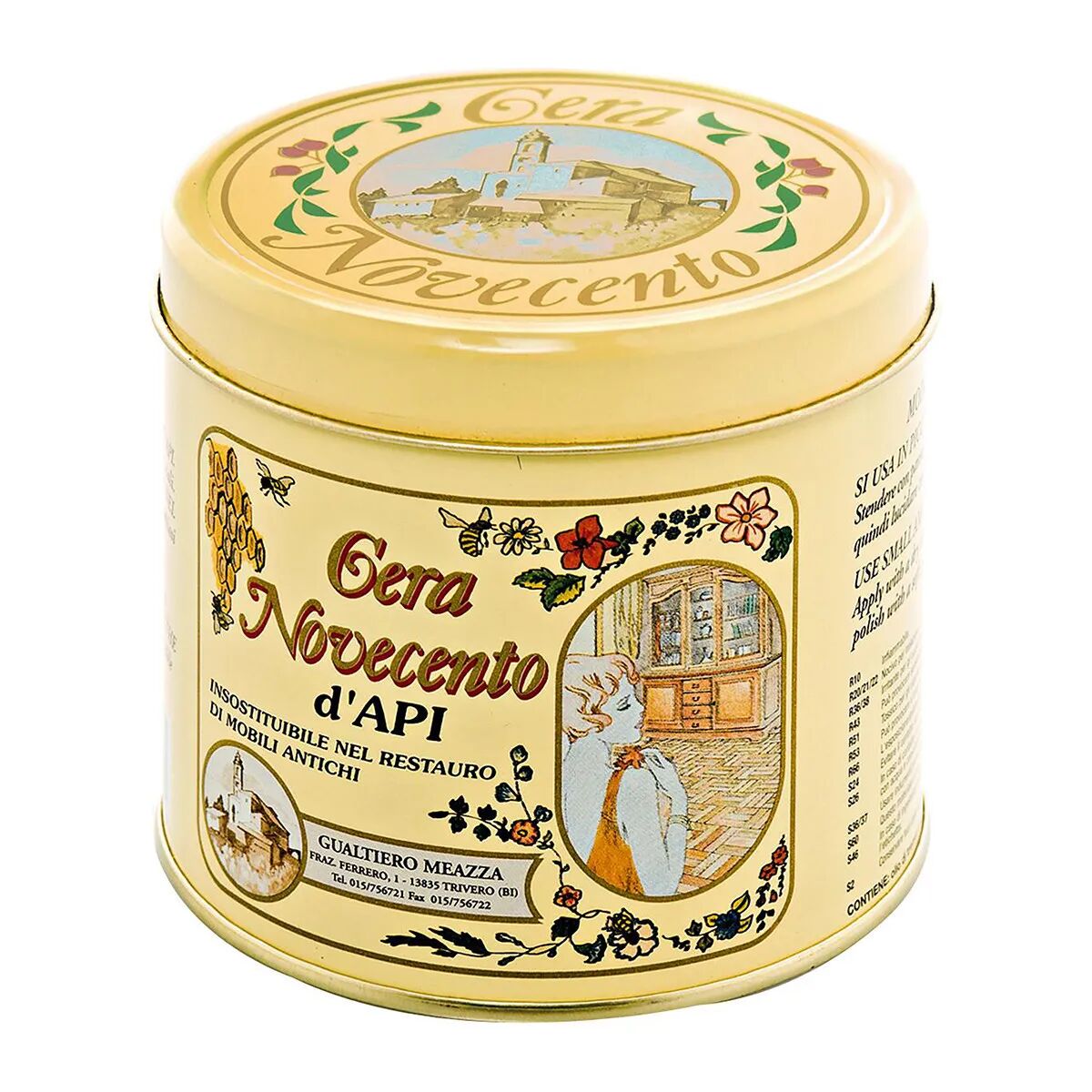 CERA_NOVECENTO Cera D'Api Novecento 500 Ml Gialla In Pasta 8-10 M² Con 1 L