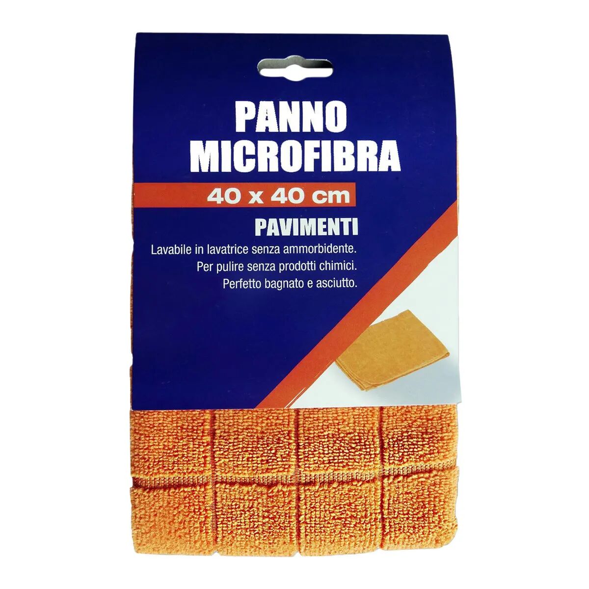 Panno Microfibra Pavimenti 40 X 40 Cm Arancio Nsp