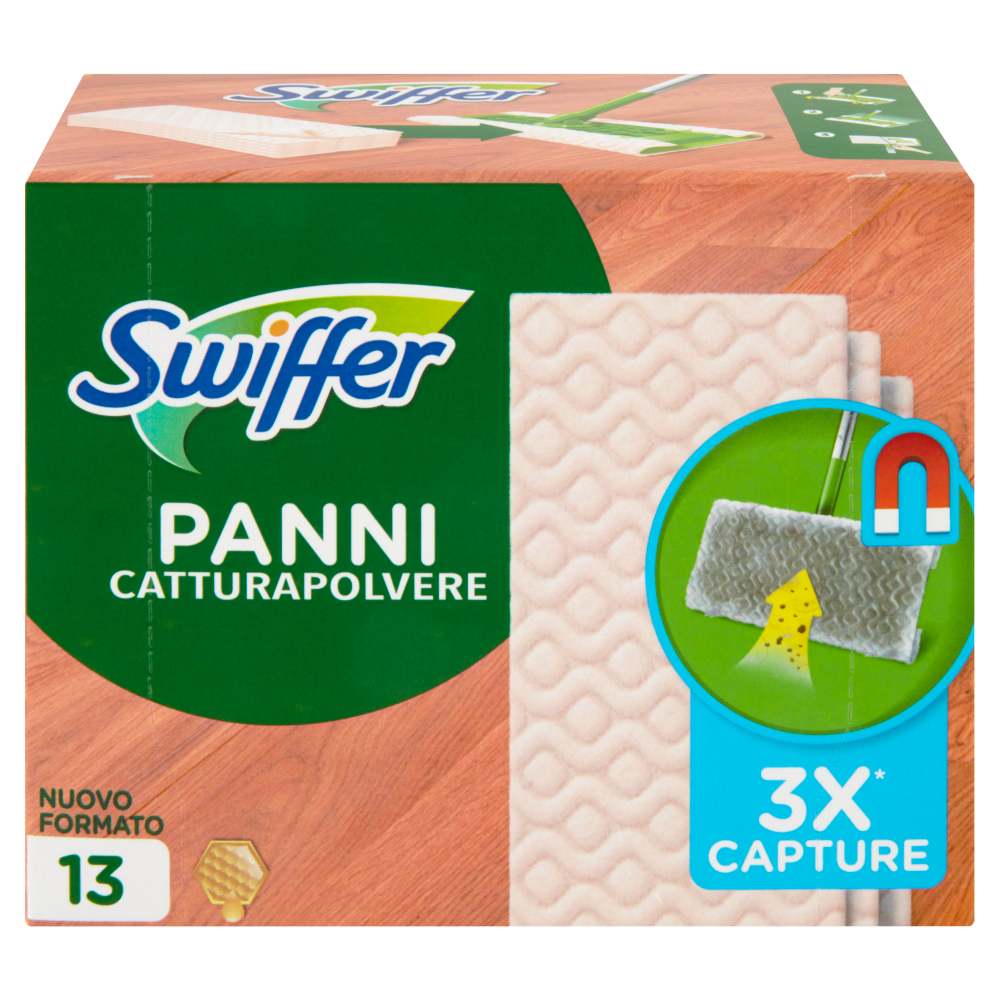 Piumino per spolverare NESPOLI SWIFFER DRY ricarica 18 panni per  multisuperficie