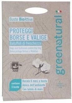 greenatural Profumatori per Ambiente Proteggi Borse e Valigie "Batuffoli di Freschezza" 3 Buste