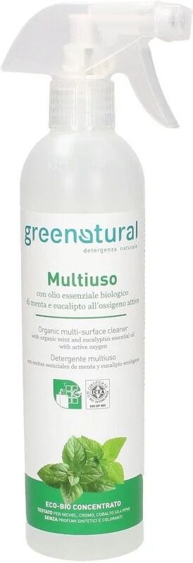 greenatural Sgrassatori Spray Multiuso all'Ossigeno Attivo, Menta ed Eucalipto