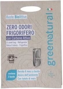 greenatural Profumatori per Ambiente Zero Odori Frigorifero con Carbone Attivo 3 Buste