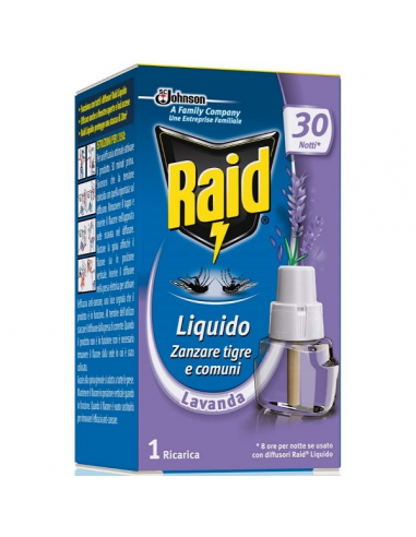 Ricarica Liquida Alla Lavanda Per Diffusore Raid Liquido Elettrico Antizanzare 21 Ml